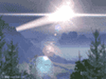 Tungus Meteorit in Fly With Lens Flare